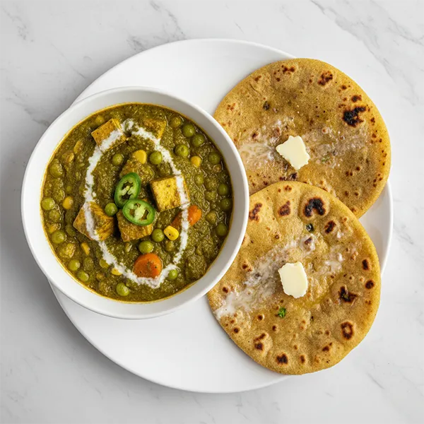 Subzi Miloni With Maki Ka Roti